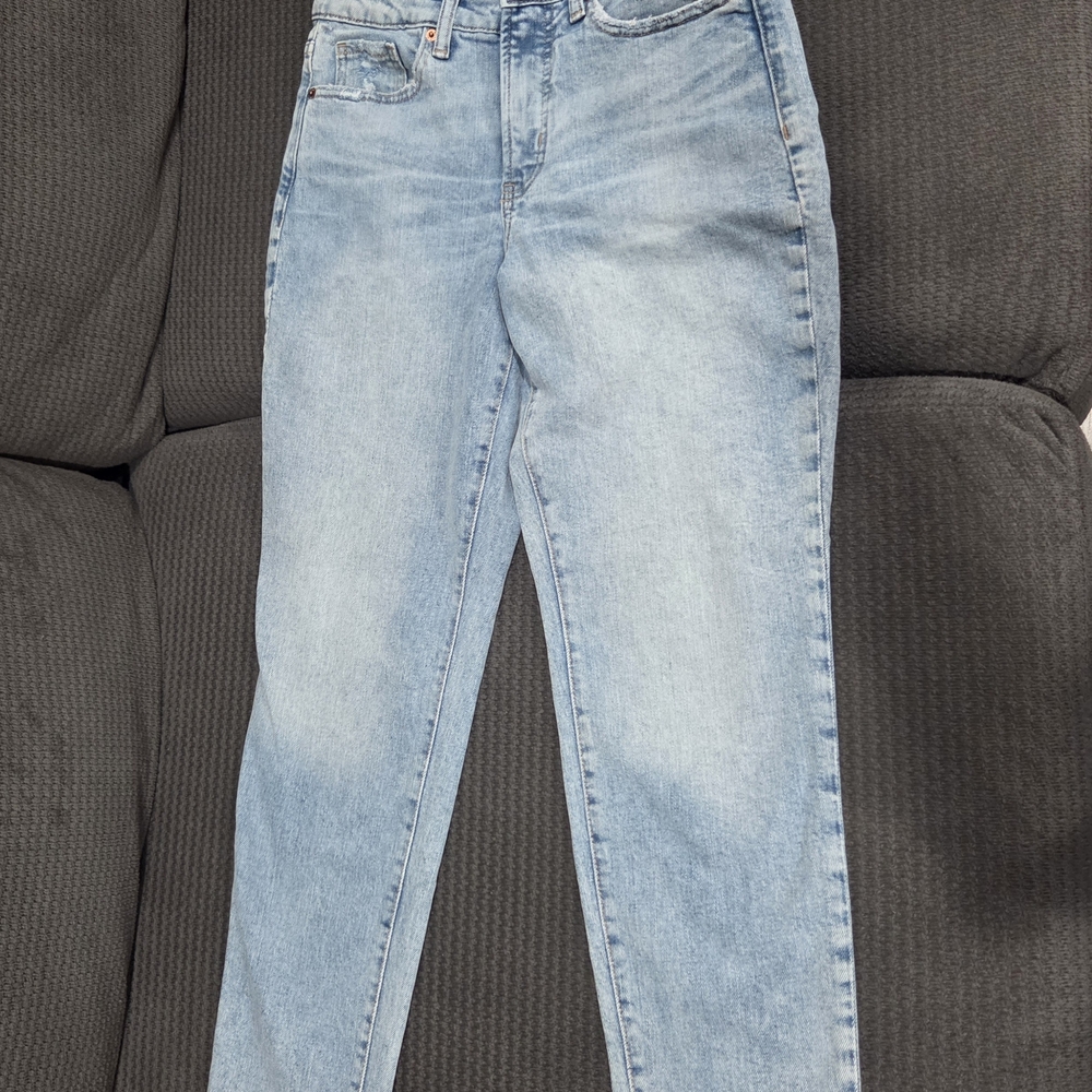 Old Navy Women's High Rise OG Straight Light Blue Jeans